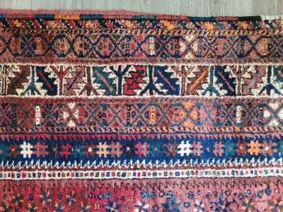 Colourful Gahgai Iranian 100% Wool Rug, View more