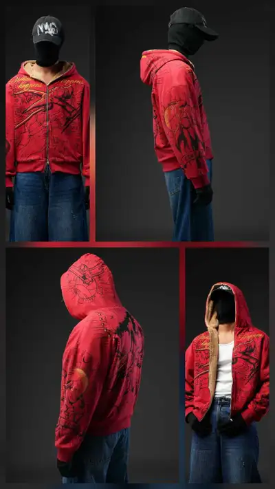 Red Cowboy Bebop Fur Jacket, View more
