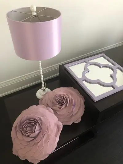 Lamp, Mirror, 3D Butterfly Wall Art and Pillows, View more