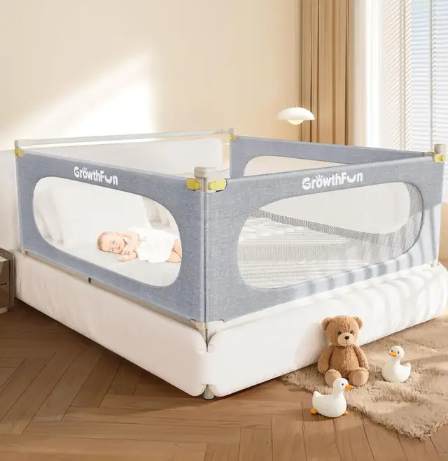 Growthfun 3-Piece Queen Size Bed Rail in Beds & Mattresses in Truro - Image 2