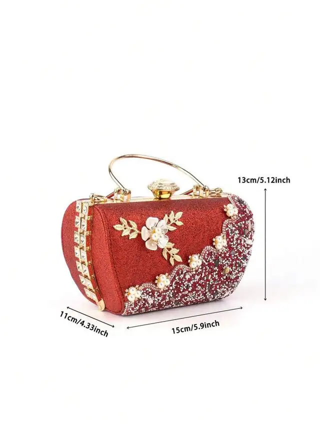 Red Glitter Evening Bag in Bags & Luggage in Mississauga / Peel Region - Image 5