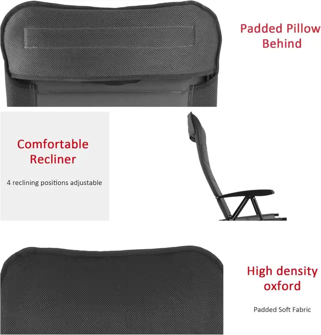 NEW SUNNYFEEL Garden Camping Deck Chair Folding with Footrest in Patio & Garden Furniture in London - Image 4