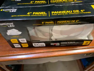 G624 LUMINUS LED - 4" Panel Dimmable Pot Lights With Integrated Junction Box (Lot of 3) Asking: $20....