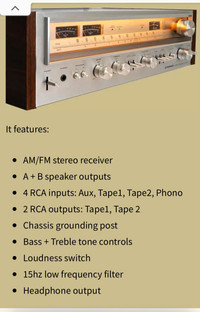Vintage Pioneer SX-780 Stereo Receiver
