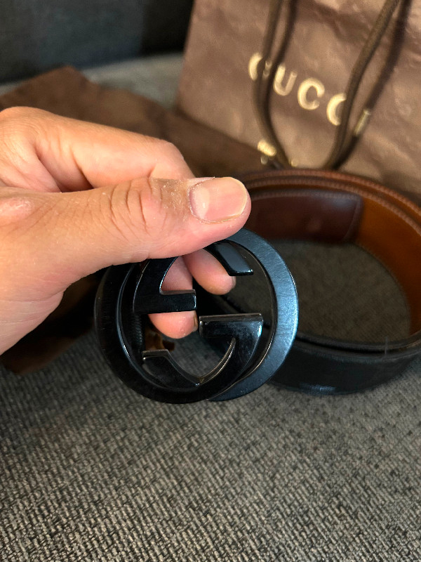 100% Authentic Men’s Gucci GG Imprime Belt 95/38 in Men's in Oakville / Halton Region - Image 3