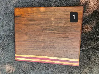 Exotic assorted hardwood charcuterie/cutting boards, View more