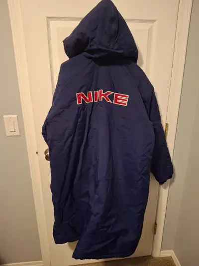 Vintage NIKE Mens Blue stadium Coat Medium, View more