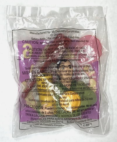 NEW 1998 McDonald's Disney Mulan SHANG Pop-Up Happy Meal Toy #6 in series Sealed in bag - the video...