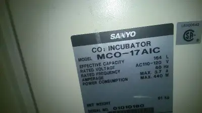 Sanyo MCO-17AIC CO2 Incubator 5.8cu.ft / 5-50C Degrees, View more