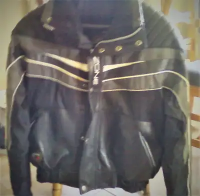 Manteau moto doublé en cuir, View more