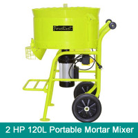 2HP 120L Portable Mortar/Cement Mixer