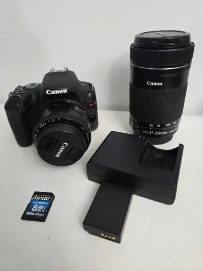 Canon SL2 Camera Bundle | 2x Lenses | Camera Bag, View more