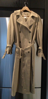 Women’s Trench Coat - soft ash brown, size S slouchy fit