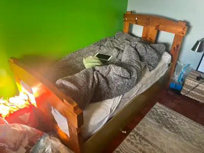 Custom made double bed, View more
