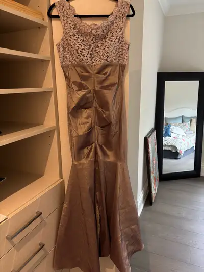 Size Large Women’s Formal Dress; Sparkly Lace, Mermaid Cut