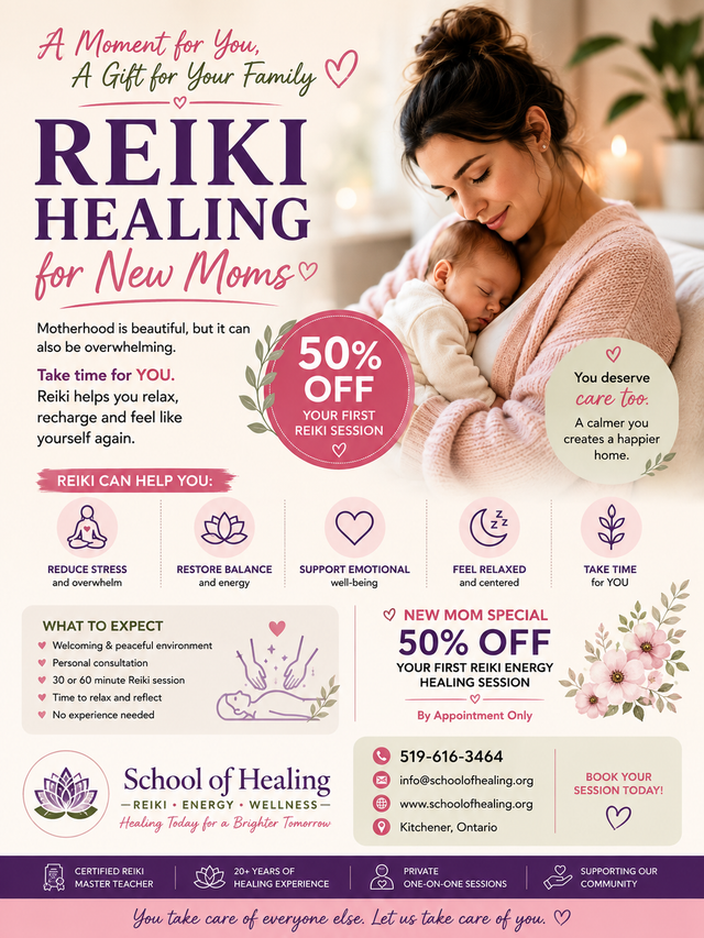 New Mom Reiki Energy Healing | 50% OFF- First Session |