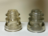 Vintage Glass insulators, clear. I have 10