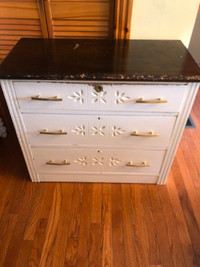 Old Dresser with Gold Pulls