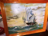 OLD  LARGE  OIL PAINTING