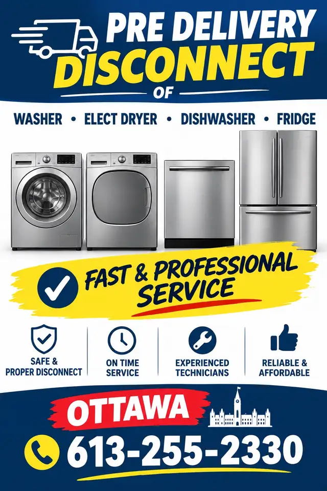 Pre Delivery Appliance disconnect service