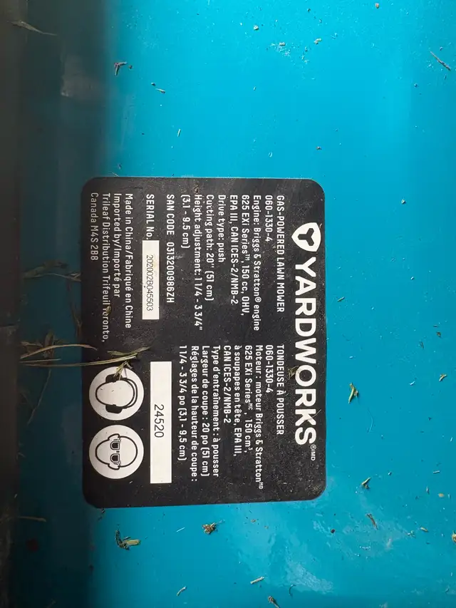 Yardworks 3-in-1 Gas Lawn Mower (new) in Lawnmowers & Leaf Blowers in Kitchener / Waterloo - Image 4