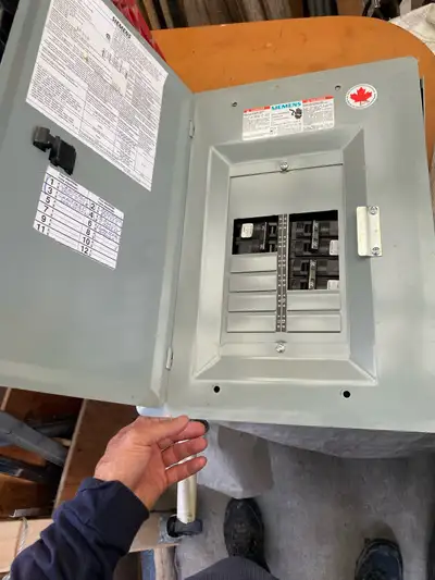 Eletric box with breakers, View more