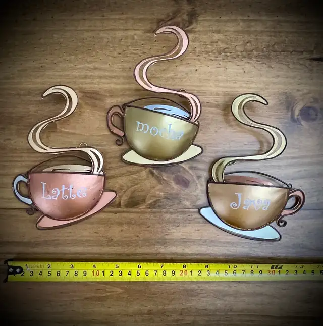 Latte • Mocha • Java Lightweight Metallic Wall Art • Coffee Bar in Home Décor & Accents in Kitchener / Waterloo - Image 11