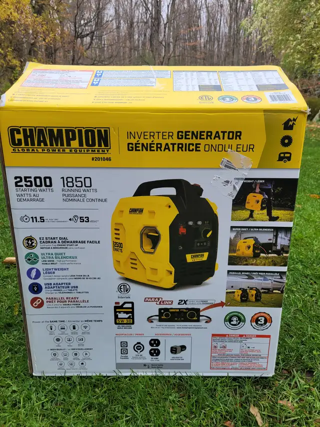 Champion Gas 2500 W Generator in Outdoor Tools & Storage in Hamilton - Image 3