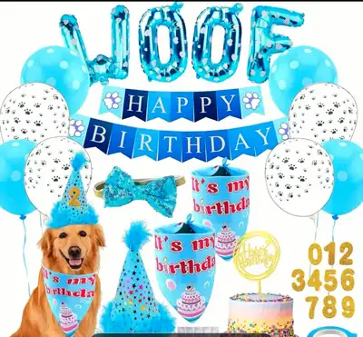 Brand New Dog Birthday Stuff. Pick up only. No holds. $20. Price is not negotiable. Cash only, e-tra...