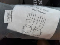 Heated gloves black size large unisex/gants chauffants 