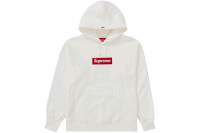 New Supreme Box Logo Hooded Sweatshirt FW21 White Size Small