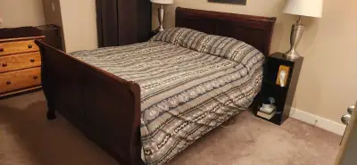 Sleigh Bed Frame - Queen Size, View more