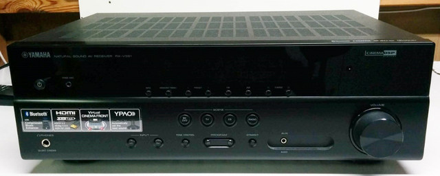 Yamaha RX-V381 AV Receiver includes YPAO Microphone in Stereo Systems & Home Theatre in Hamilton
