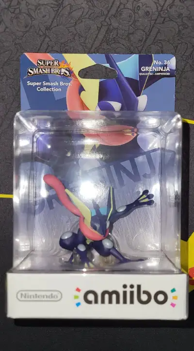 Sealed. European Super Smash Bros Greninja Amiibo, View more