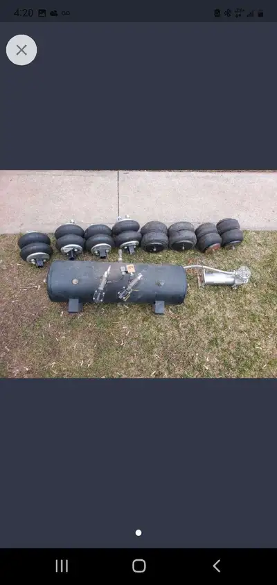 Viair compressor 8 bags Large tank and some valves Take everything for $500 or make offer on what u...