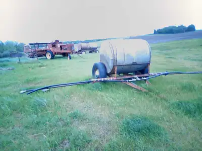 Tires are good, tank does not leak. No pump, gravity feed. I used it to apply organic tea