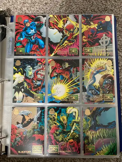 Cash only, pickup only. Binder included. Contains: - 200 of 200 Base card set - 9 of 9 Power Blast i...