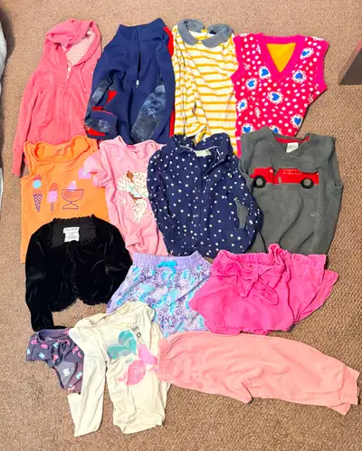 Girls’ Clothing Bundle (10+ pcs, 3–4 Y) + Indoor Slippers, View more