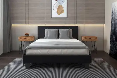 Strong Bed Frame With Soft Mattress Included, View more