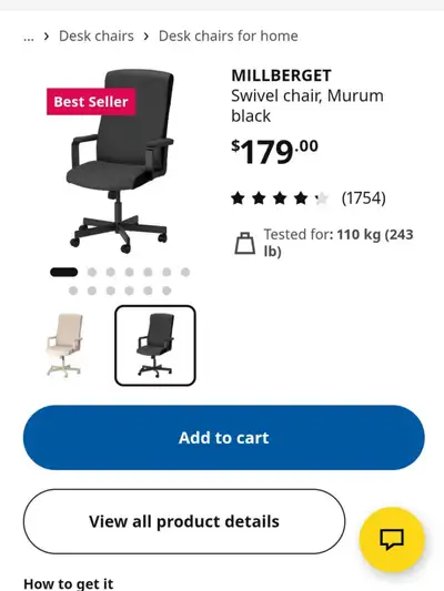 IKEA Millberget Office Chair, View more