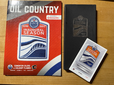 Edmonton Oilers Souvenir Ticket and Program for 1st Roger Centre, View more