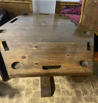 Poker table 6 seater, custom made solid wood