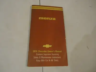 1979 Chevy Monza Owners Manual. VG. Can Mail, View more