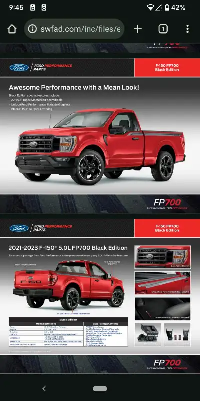 Brand new unopened fp700 blackout kit for 21-23 f150 5.0 This is supercharger, blackout wheels, deca...