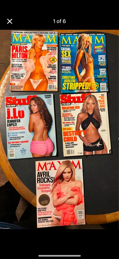 Lot of vintage men's magazines. Features various models and celebrities. Good condition. Perfect for...