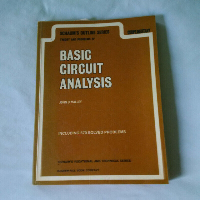 BASIC CIRCUIT ANALYSIS TEXTBOOK in Textbooks in Kitchener / Waterloo