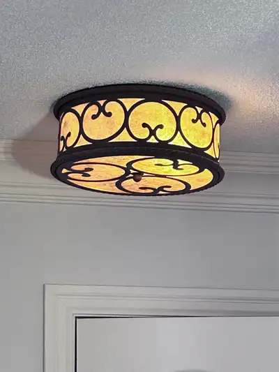 Farmhouse Rustic flush mount Ceiling Light  Fixture 17” diameter, View more