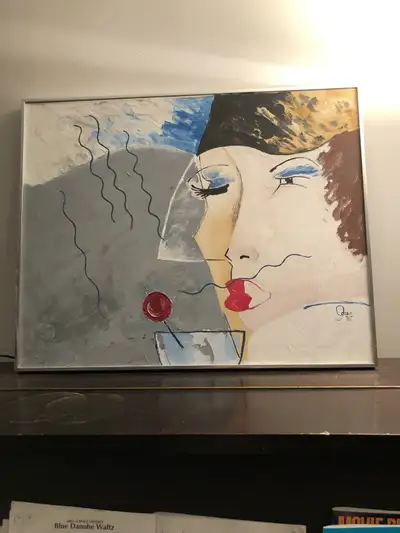 Tableau  30´´ large x 24´´ avec encâdrement . Artiste québécoise, View more