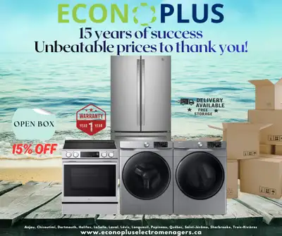 Econoplus! 15% Off on our Open Box Products starting at $379.99, View more