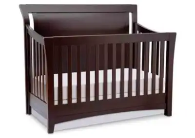 Delta Adele Crib With Simmons Mini Dreamscape Crib Mattress Classic lines and modern sensibility, th...